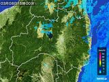 2015年03月08日の福島県の雨雲レーダー