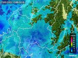 2015年03月09日の岐阜県の雨雲レーダー