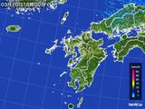 2015年03月10日の九州地方の雨雲レーダー