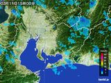 2015年03月11日の愛知県の雨雲レーダー