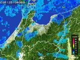 2015年03月12日の富山県の雨雲レーダー