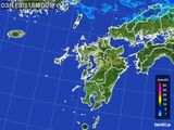 2015年03月13日の九州地方の雨雲レーダー