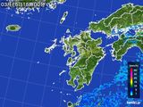 2015年03月15日の九州地方の雨雲レーダー