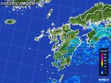 2015年03月16日の九州地方の雨雲レーダー