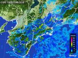 2015年03月19日の三重県の雨雲レーダー