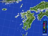 2015年03月29日の九州地方の雨雲レーダー