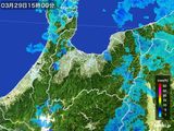 2015年03月29日の富山県の雨雲レーダー