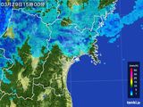 2015年03月29日の宮城県の雨雲レーダー