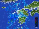 2015年03月31日の九州地方の雨雲レーダー