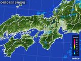 2015年04月01日の近畿地方の雨雲レーダー