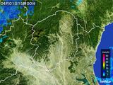 2015年04月01日の栃木県の雨雲レーダー