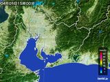 2015年04月01日の愛知県の雨雲レーダー