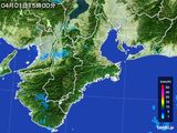 2015年04月01日の三重県の雨雲レーダー