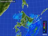 2015年04月03日の北海道地方の雨雲レーダー