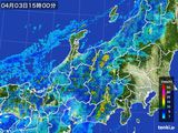 2015年04月03日の北陸地方の雨雲レーダー