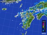 2015年04月03日の九州地方の雨雲レーダー
