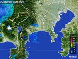 2015年04月03日の神奈川県の雨雲レーダー