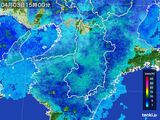 2015年04月03日の奈良県の雨雲レーダー