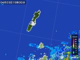 2015年04月03日の長崎県(壱岐・対馬)の雨雲レーダー