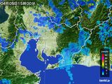 2015年04月05日の愛知県の雨雲レーダー