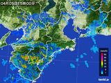 2015年04月05日の三重県の雨雲レーダー