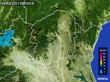 2015年04月07日の栃木県の雨雲レーダー