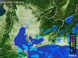 2015年04月07日の愛知県の雨雲レーダー