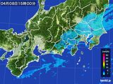 2015年04月08日の東海地方の雨雲レーダー