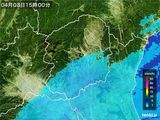 2015年04月08日の栃木県の雨雲レーダー