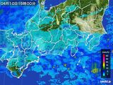 2015年04月10日の東海地方の雨雲レーダー