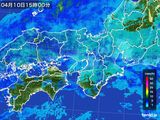 2015年04月10日の近畿地方の雨雲レーダー