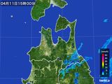 雨雲レーダー(2015年04月11日)