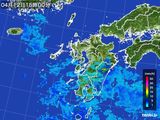 2015年04月12日の九州地方の雨雲レーダー