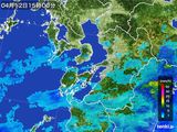 2015年04月12日の熊本県の雨雲レーダー