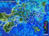 2015年04月13日の東海地方の雨雲レーダー