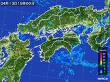 雨雲レーダー(2015年04月13日)