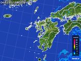 2015年04月13日の九州地方の雨雲レーダー