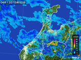 雨雲レーダー(2015年04月13日)