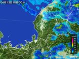 雨雲レーダー(2015年04月13日)