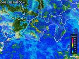 2015年04月13日の静岡県の雨雲レーダー