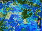 2015年04月13日の愛知県の雨雲レーダー