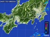 2015年04月17日の東海地方の雨雲レーダー