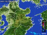 2015年04月17日の大分県の雨雲レーダー