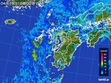 2015年04月19日の九州地方の雨雲レーダー