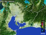 2015年04月19日の愛知県の雨雲レーダー
