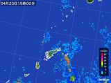 2015年04月20日の鹿児島県(奄美諸島)の雨雲レーダー