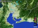 2015年04月22日の愛知県の雨雲レーダー