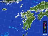 2015年04月24日の九州地方の雨雲レーダー