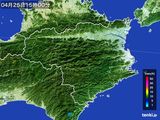 2015年04月25日の徳島県の雨雲レーダー