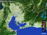 2015年04月27日の愛知県の雨雲レーダー
